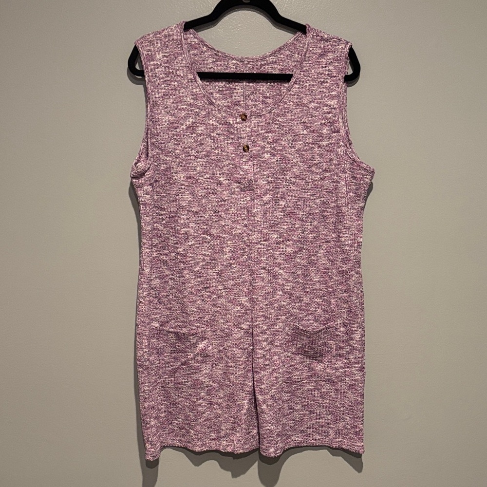 Purple Waffle Knit Romper
